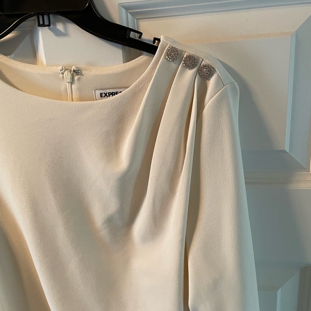 Express cream dress
